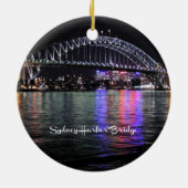 Sydney Harbour Bridge, geëtiketteerd, kerst heilig Keramisch Ornament (Achterkant)