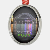Sydney Harbour Bridge, geëtiketteerd, kerst heilig Metalen Ornament (Links)