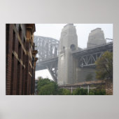 Sydney Harbour Bridge Grey Mist Poster (Voorkant)