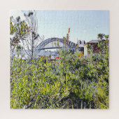 Sydney Harbour Bridge met inheemse planten Legpuzzel (Verticaal)