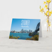Sydney Harbour Bridge & Opera House Silhouet Kaart (Gele Bloem)