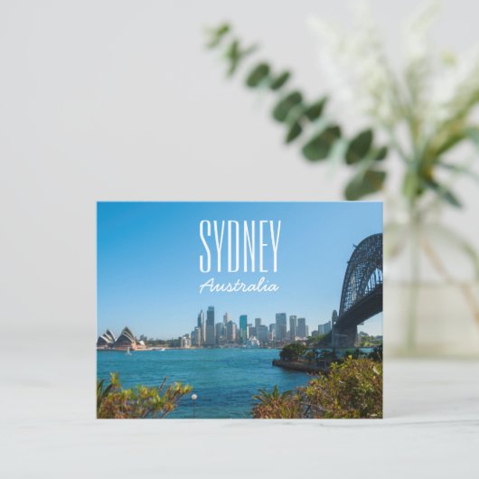 Sydney Harbour Bridge & Opera House Skyline Briefkaart (Staand voorkant)