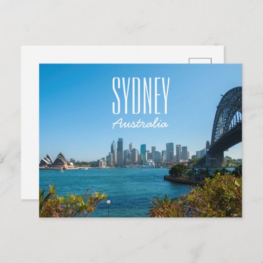 Sydney Harbour Bridge & Opera House Skyline Briefkaart (Voorkant / Achterkant)