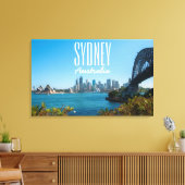Sydney Harbour Bridge & Opera House Skyline Canvas Afdruk (Insitu (Woonkamer))