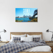 Sydney Harbour Bridge & Opera House Skyline Canvas Afdruk (Insitu (Slaapkamer))