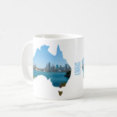 Sydney Harbour Bridge & Opera House Skyline Custom Koffiemok (Voorkant links)