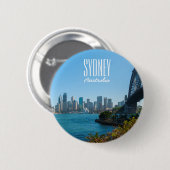 Sydney Harbour Bridge & Opera House Skyline Ronde Button 5,7 Cm (Voorkant /achterkant)
