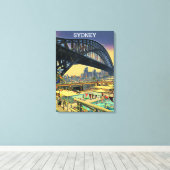 Sydney Harbour Bridge Reisprint Canvas Afdruk (Insitu (Houten vloer))
