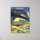 Sydney Harbour Bridge Reisprint Canvas Afdruk (Voorkant)