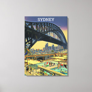 Sydney Harbour Bridge Reisprint Canvas Afdruk