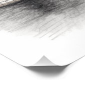 Sydney Harbour Bridge schets Foto Afdruk (Hoek)