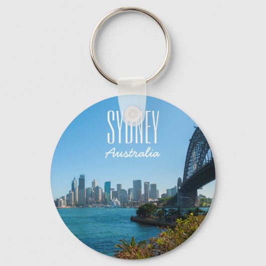 Sydney Harbour Bridge & Skyline Australia Sleutelhanger (Voorkant)