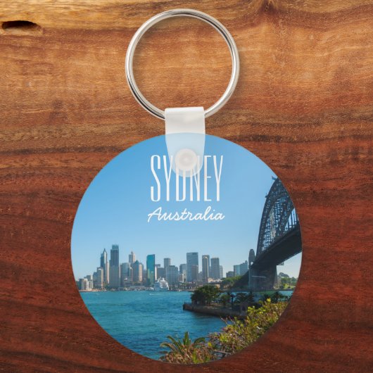 Sydney Harbour Bridge & Skyline Australia Sleutelhanger (Voorkant)