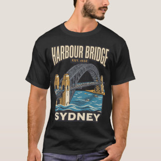 Sydney Harbour Bridge Sydney Australië Vintage Tra T-shirt