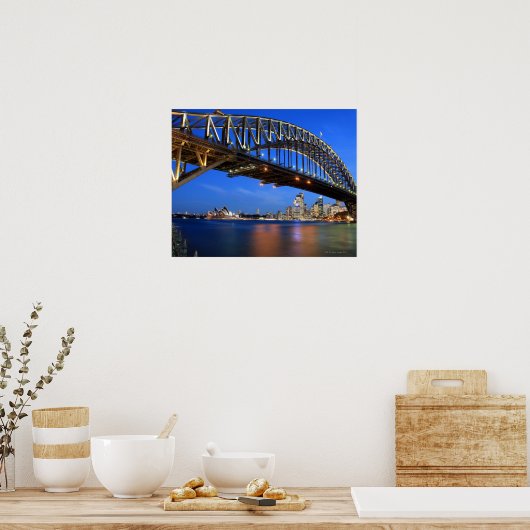 Sydney Harbour Bridge, Sydney Opera House en Poster (Keuken)