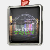 Sydney Harbour Bridge - Vrolijk kerstfeest! Metalen Ornament (Links)