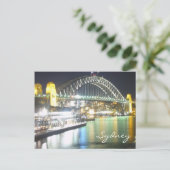 sydney harbour bridge weerspiegelt briefkaart (Staand voorkant)