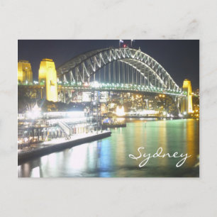 sydney harbour bridge weerspiegelt briefkaart
