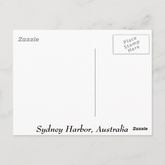Sydney Harbour Briefkaart (Achterkant)