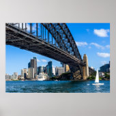 Sydney Harbour-brug over de haven naar de stad Poster (Voorkant)