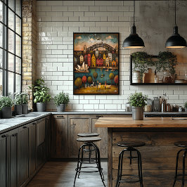 Sydney: Harbour City - Whimsical Art Perfect Poster