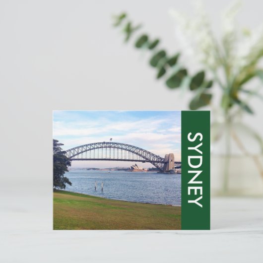 sydney harbour - groen briefkaart (Staand voorkant)