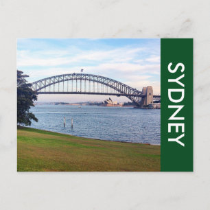 sydney harbour - groen briefkaart
