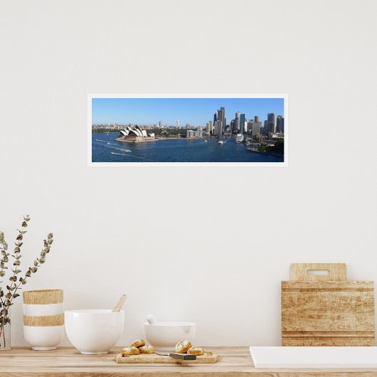 Sydney Harbour, Opera House, Skyline, Panorama Poster (Keuken)