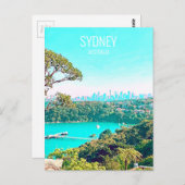 Sydney Harbour Skyline uitzicht Mosman Briefkaart (Voorkant / Achterkant)