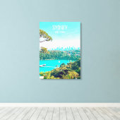 Sydney Harbour Skyline uitzicht Mosman Canvas Afdruk (Insitu (Houten vloer))