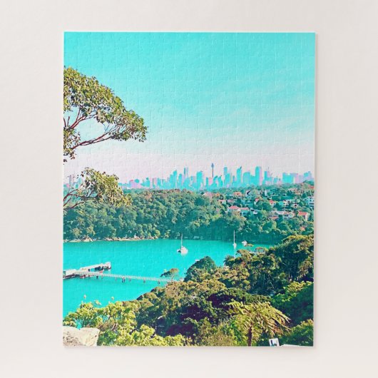 Sydney Harbour Skyline uitzicht Mosman Legpuzzel (Verticaal)