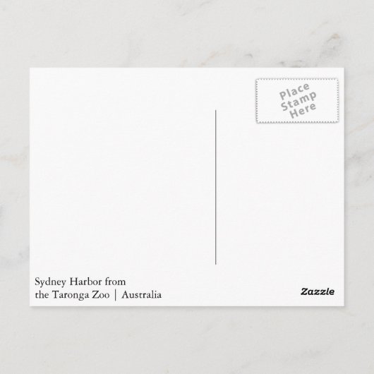 Sydney Harbour uit het Briefkaart van de dierentui (Achterkant)