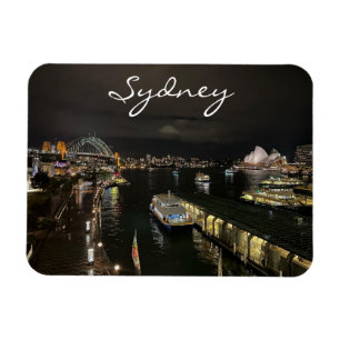 Sydney Harbour van Night, Australië, Foto Magneet