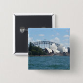 sydney harbour vierkante button 5,1 cm (Voorkant /achterkant)