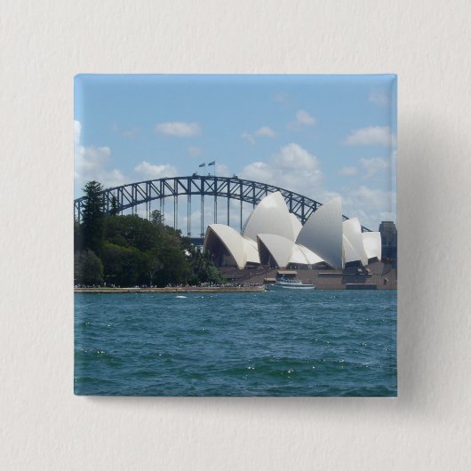 sydney harbour vierkante button 5,1 cm (Voorkant)