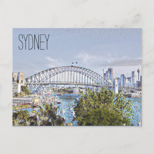 sydney-haven gestileerd briefkaart