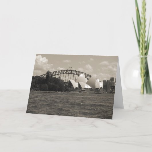 Sydney haven zwart wit kaart (Voorkant)