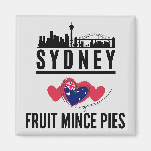 Sydney houdt van fruit gehakt taarten stadsbeeld magneet (Voorkant)