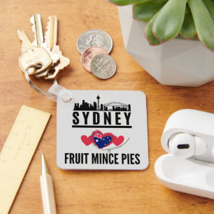 Sydney houdt van fruit gehakt taarten stadsbeeld sleutelhanger