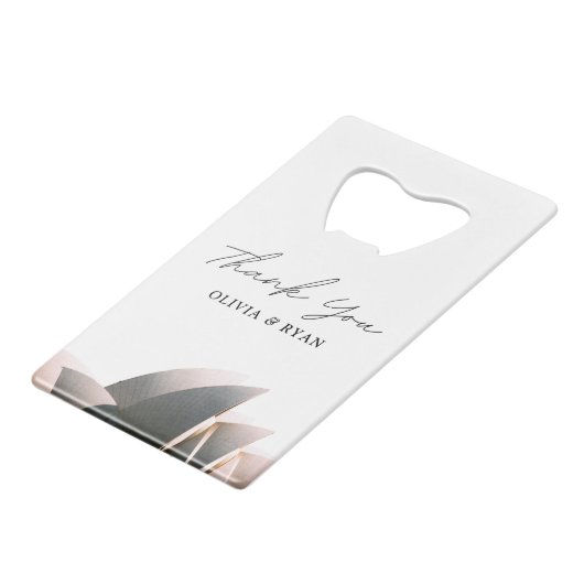 Sydney Huwelijk Custom Gift Creditkaart Flessenopener (Achterkant Gekanteld)