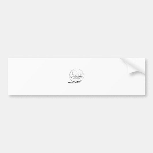 Sydney in een glazen wereldbol bumpersticker (Voorkant)