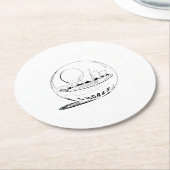 Sydney in een glazen wereldbol ronde kartonnen onderzetter (Gebogen)