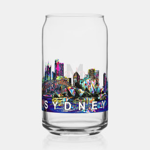 Sydney in graffiti met monogram blikvorm glas