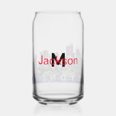 Sydney in graffiti met monogram blikvorm glas (Achterkant)