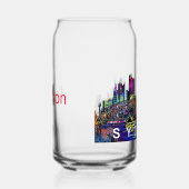 Sydney in graffiti met monogram blikvorm glas (Rechts)