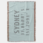 Sydney Latitude en Lengtegraad Deken (Voorkant Verticaal)