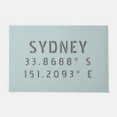 Sydney Latitude en Lengtegraad Deurmat (Voorkant)
