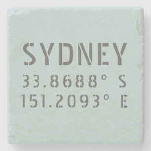 Sydney Latitude Longitude Stenen Onderzetter