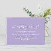 Sydney Lavender Modern Wedding Kaart (Staand voorkant)