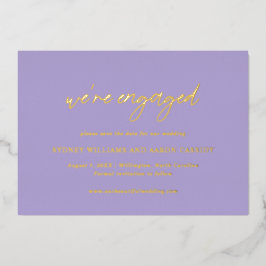 Sydney Lavender Modern Wedding Save the Date Folie Uitnodiging